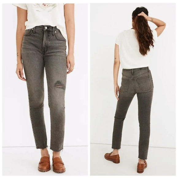 Madewell The Perfect Vintage Jean in Cosner Wash: Knee-Rip Edition - Picture 1 of 12